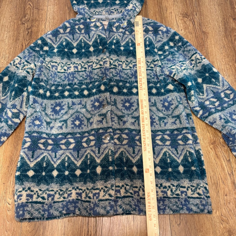 Woolrich Deep Pile Fleece Hooded Jacket Women's L USA VTG hiking cozy gorpcore - Picture 3 of 9